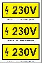 230V (3 etichete pe coala PVC)