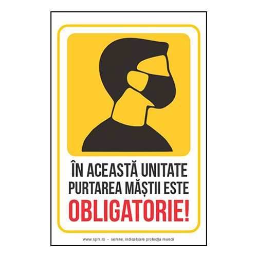 Masca obligatorie in unitate