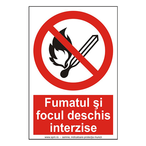 Fumatul și focul deschis interzise 2:3