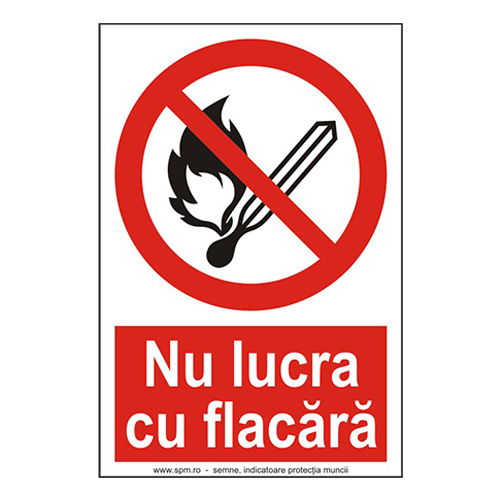 Nu lucra cu flacăra