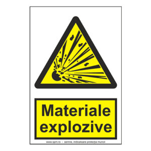 Materiale explozive (semnalizare minima obligatorie) 2:3