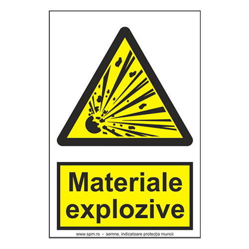 Materiale explozive (semnalizare minima obligatorie) 2:3