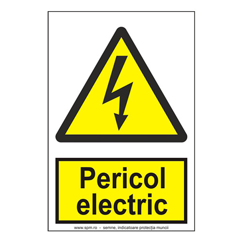 Pericol electric (semnalizare minima obligatorie) 2:3