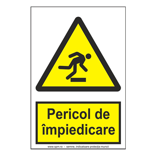 Pericol de impiedicare (semnalizare minima obligatorie) 2:3