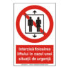 Interzisa folosirea liftului in cazul unei situatii de urgenta