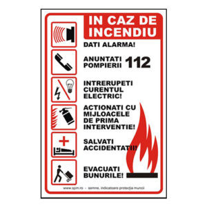 In caz de incendiu
